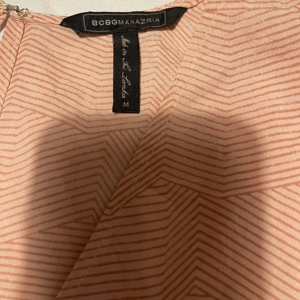 BCBGMaxazria Womens Zig Zag Striped Blouse - Picture 3 of 3